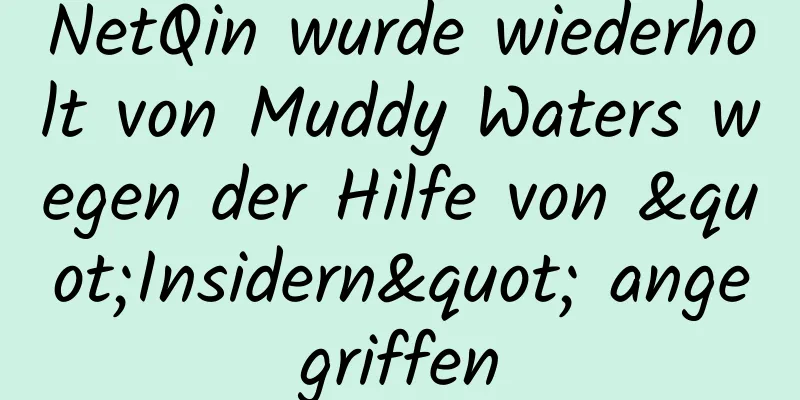 NetQin wurde wiederholt von Muddy Waters wegen der Hilfe von "Insidern" angegriffen