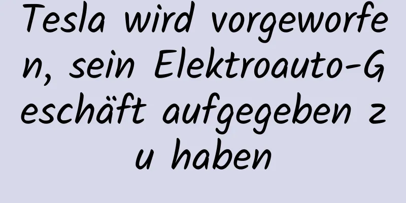 Tesla wird vorgeworfen, sein Elektroauto-Geschäft aufgegeben zu haben