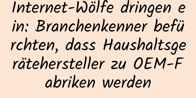 Internet-Wölfe dringen ein: Branchenkenner befürchten, dass Haushaltsgerätehersteller zu OEM-Fabriken werden