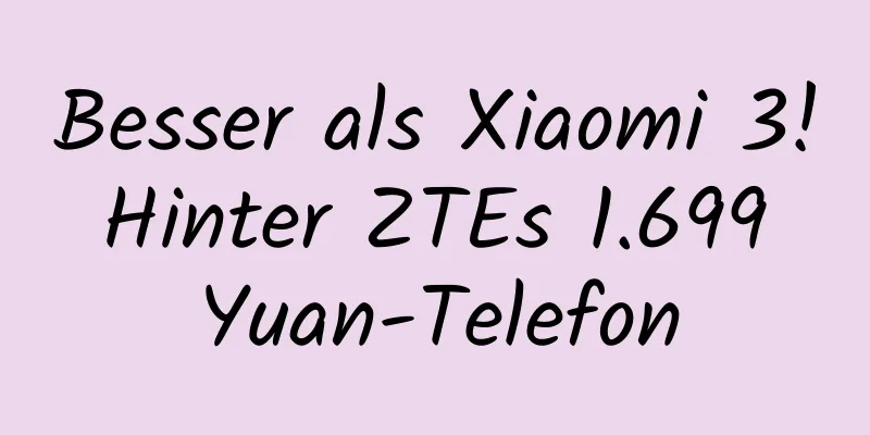 Besser als Xiaomi 3! Hinter ZTEs 1.699 Yuan-Telefon