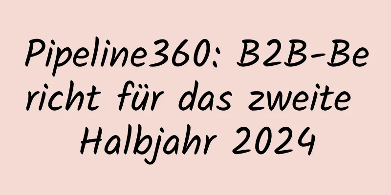 Pipeline360: B2B-Bericht für das zweite Halbjahr 2024