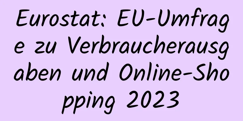 Eurostat: EU-Umfrage zu Verbraucherausgaben und Online-Shopping 2023