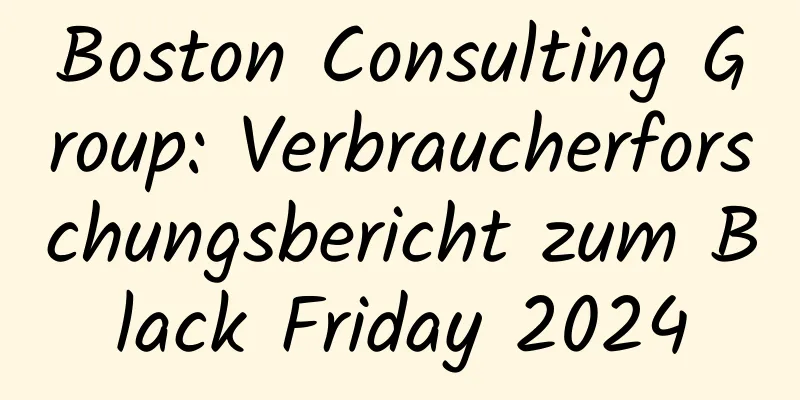 Boston Consulting Group: Verbraucherforschungsbericht zum Black Friday 2024