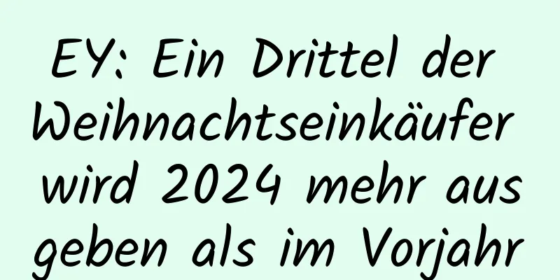 EY: Ein Drittel der Weihnachtseinkäufer wird 2024 mehr ausgeben als im Vorjahr