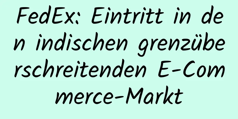 FedEx: Eintritt in den indischen grenzüberschreitenden E-Commerce-Markt