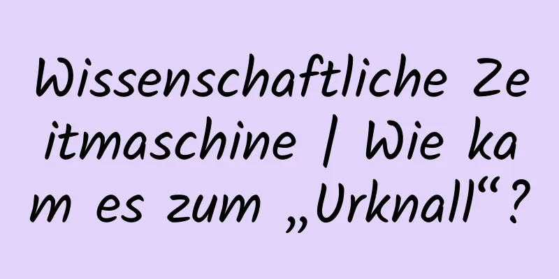 Wissenschaftliche Zeitmaschine | Wie kam es zum „Urknall“?