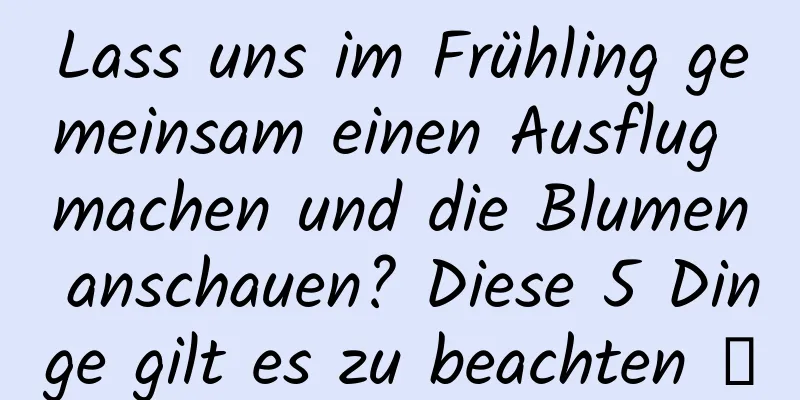 Lass uns im Frühling gemeinsam einen Ausflug machen und die Blumen anschauen? Diese 5 Dinge gilt es zu beachten →
