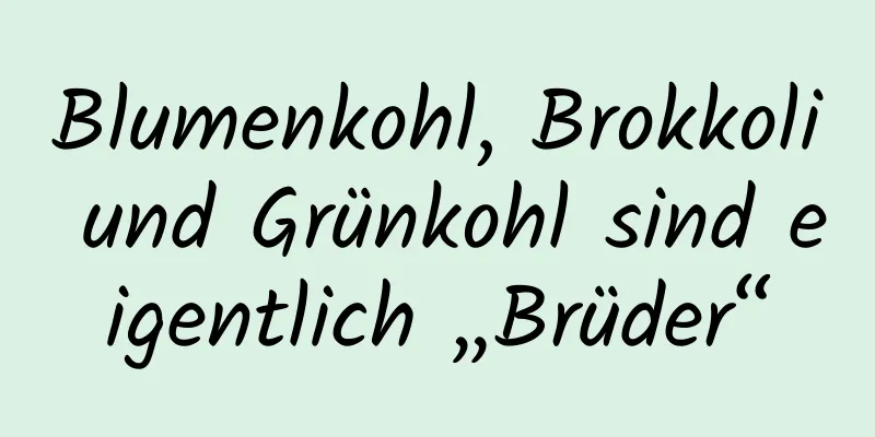 Blumenkohl, Brokkoli und Grünkohl sind eigentlich „Brüder“