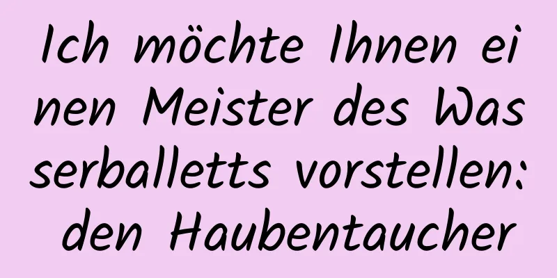 Ich möchte Ihnen einen Meister des Wasserballetts vorstellen: den Haubentaucher