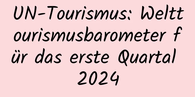 UN-Tourismus: Welttourismusbarometer für das erste Quartal 2024