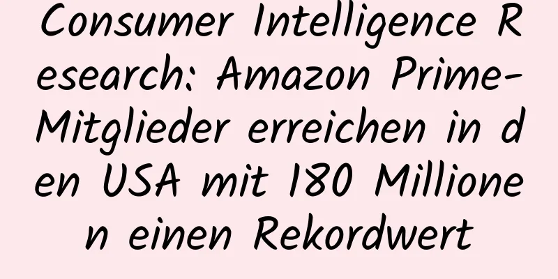 Consumer Intelligence Research: Amazon Prime-Mitglieder erreichen in den USA mit 180 Millionen einen Rekordwert