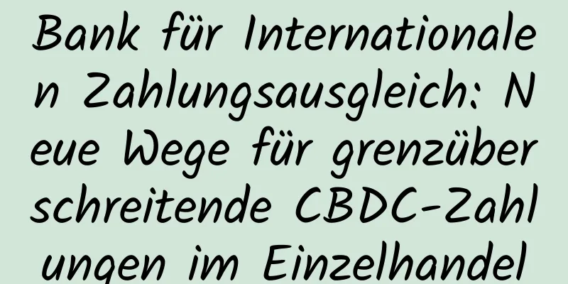 Bank für Internationalen Zahlungsausgleich: Neue Wege für grenzüberschreitende CBDC-Zahlungen im Einzelhandel