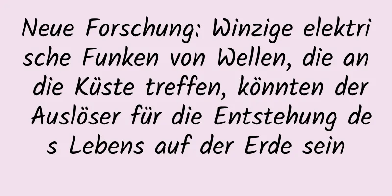 Neue Forschung: Winzige elektrische Funken von Wellen, die an die Küste treffen, könnten der Auslöser für die Entstehung des Lebens auf der Erde sein