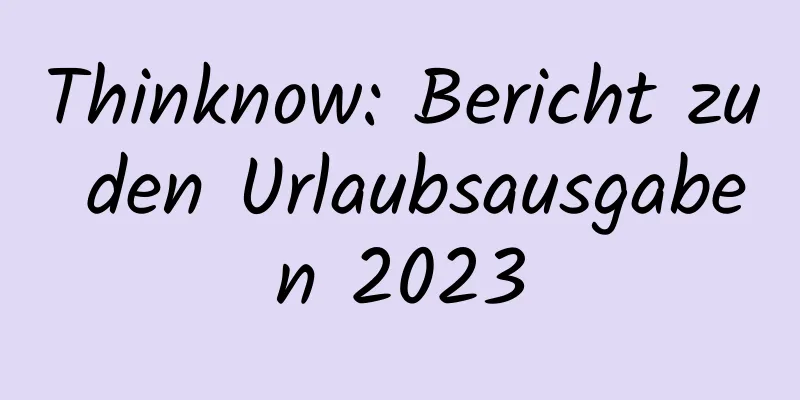 Thinknow: Bericht zu den Urlaubsausgaben 2023