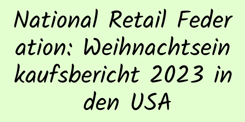 National Retail Federation: Weihnachtseinkaufsbericht 2023 in den USA