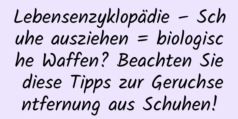Lebensenzyklopädie – Schuhe ausziehen = biologische Waffen? Beachten Sie diese Tipps zur Geruchsentfernung aus Schuhen!
