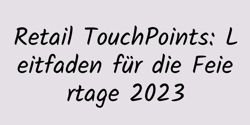 Retail TouchPoints: Leitfaden für die Feiertage 2023