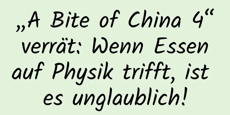 „A Bite of China 4“ verrät: Wenn Essen auf Physik trifft, ist es unglaublich!