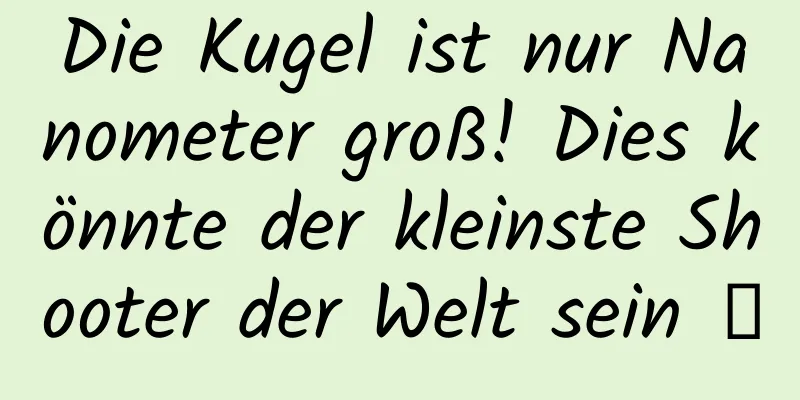 Die Kugel ist nur Nanometer groß! Dies könnte der kleinste Shooter der Welt sein →