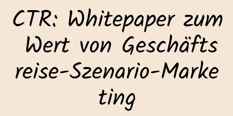 CTR: Whitepaper zum Wert von Geschäftsreise-Szenario-Marketing