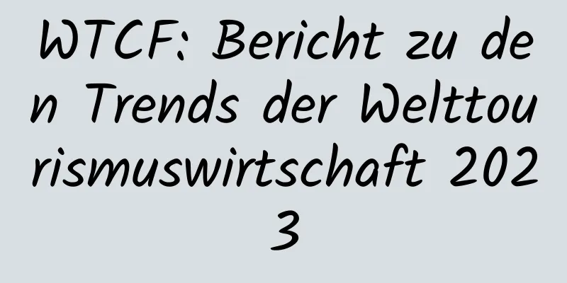 WTCF: Bericht zu den Trends der Welttourismuswirtschaft 2023