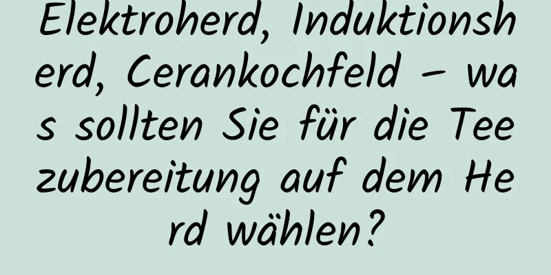 Elektroherd, Induktionsherd, Cerankochfeld – was sollten Sie für die Teezubereitung auf dem Herd wählen?