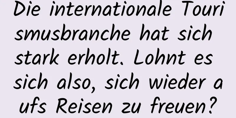 Die internationale Tourismusbranche hat sich stark erholt. Lohnt es sich also, sich wieder aufs Reisen zu freuen?