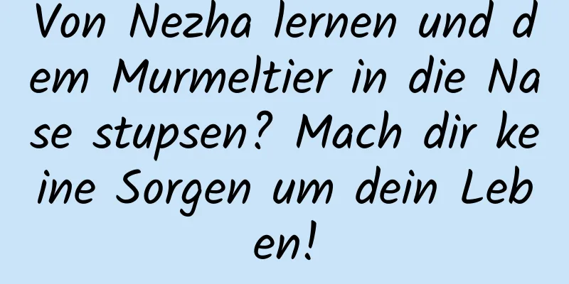 Von Nezha lernen und dem Murmeltier in die Nase stupsen? Mach dir keine Sorgen um dein Leben!