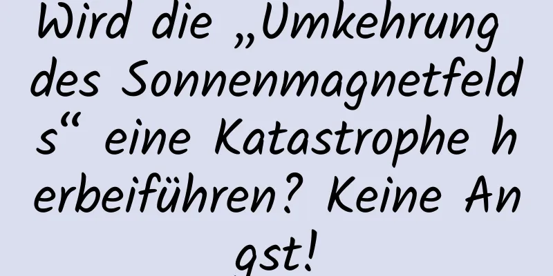 Wird die „Umkehrung des Sonnenmagnetfelds“ eine Katastrophe herbeiführen? Keine Angst!