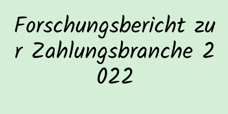 Forschungsbericht zur Zahlungsbranche 2022