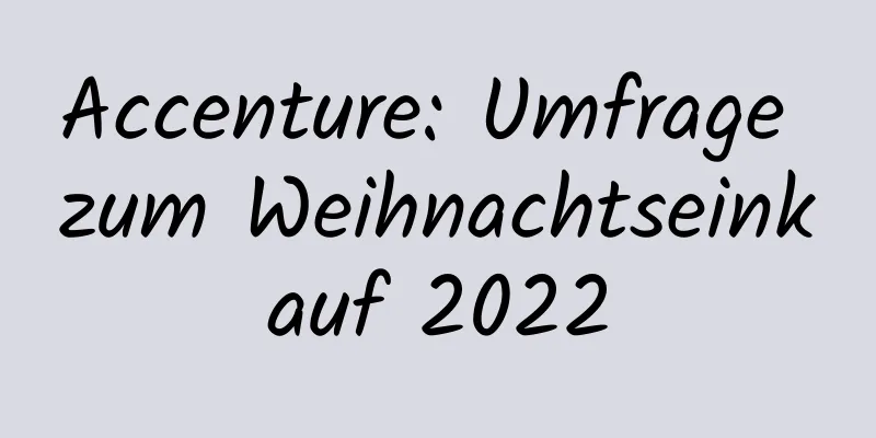 Accenture: Umfrage zum Weihnachtseinkauf 2022