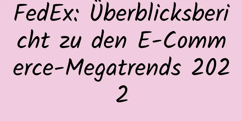 FedEx: Überblicksbericht zu den E-Commerce-Megatrends 2022