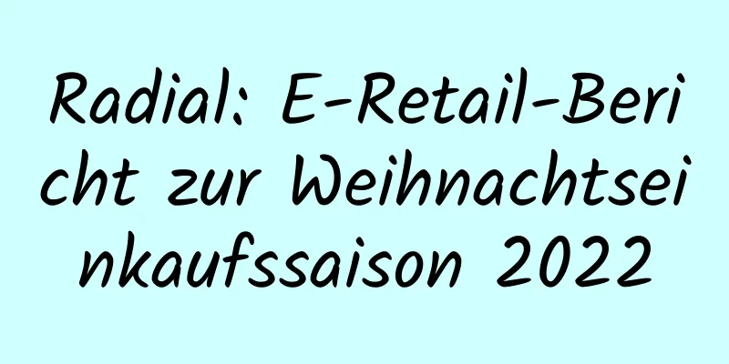 Radial: E-Retail-Bericht zur Weihnachtseinkaufssaison 2022