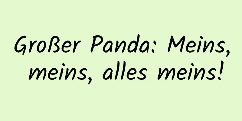 Großer Panda: Meins, meins, alles meins!