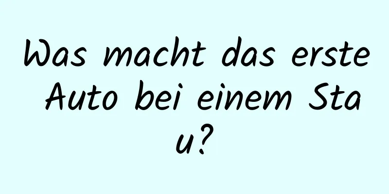 Was macht das erste Auto bei einem Stau?