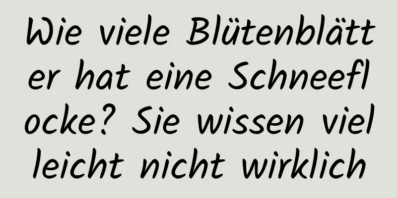Wie viele Blütenblätter hat eine Schneeflocke? Sie wissen vielleicht nicht wirklich