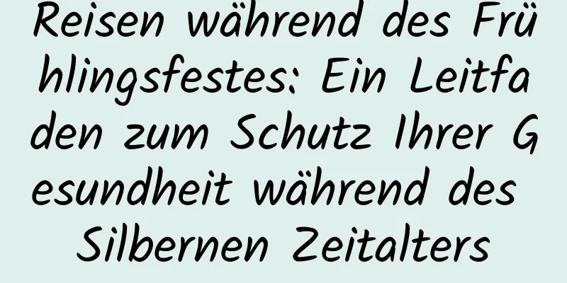 Reisen während des Frühlingsfestes: Ein Leitfaden zum Schutz Ihrer Gesundheit während des Silbernen Zeitalters