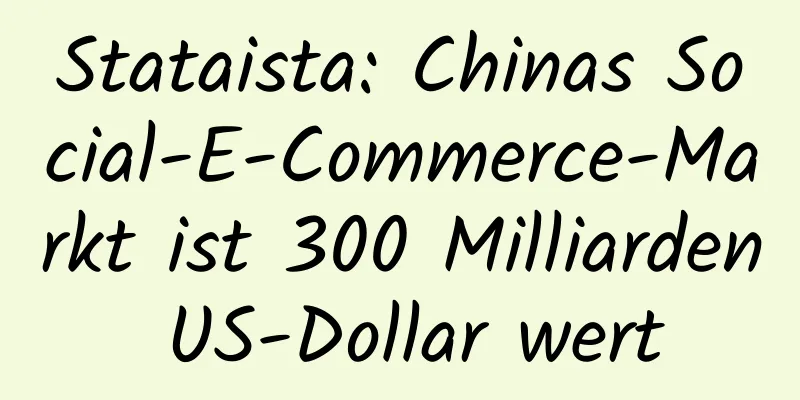 Stataista: Chinas Social-E-Commerce-Markt ist 300 Milliarden US-Dollar wert