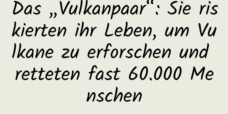 Das „Vulkanpaar“: Sie riskierten ihr Leben, um Vulkane zu erforschen und retteten fast 60.000 Menschen