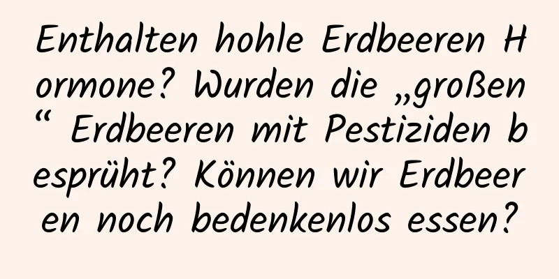 Enthalten hohle Erdbeeren Hormone? Wurden die „großen“ Erdbeeren mit Pestiziden besprüht? Können wir Erdbeeren noch bedenkenlos essen?