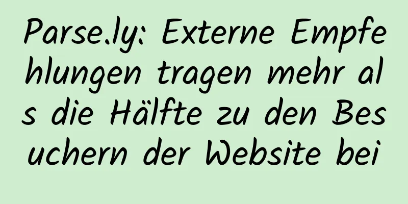 Parse.ly: Externe Empfehlungen tragen mehr als die Hälfte zu den Besuchern der Website bei