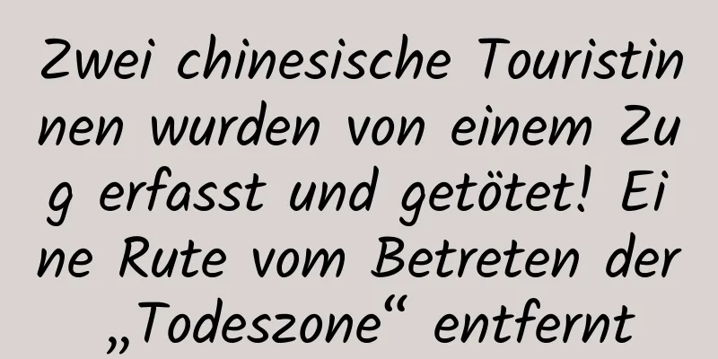 Zwei chinesische Touristinnen wurden von einem Zug erfasst und getötet! Eine Rute vom Betreten der „Todeszone“ entfernt