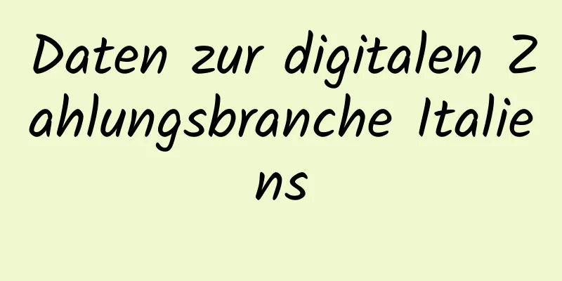 Daten zur digitalen Zahlungsbranche Italiens