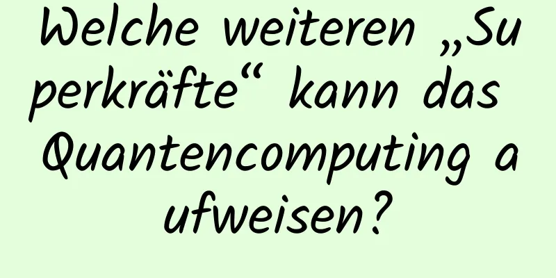 Welche weiteren „Superkräfte“ kann das Quantencomputing aufweisen?