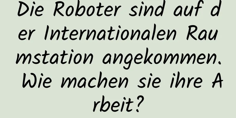 Die Roboter sind auf der Internationalen Raumstation angekommen. Wie machen sie ihre Arbeit?