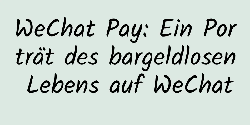 WeChat Pay: Ein Porträt des bargeldlosen Lebens auf WeChat