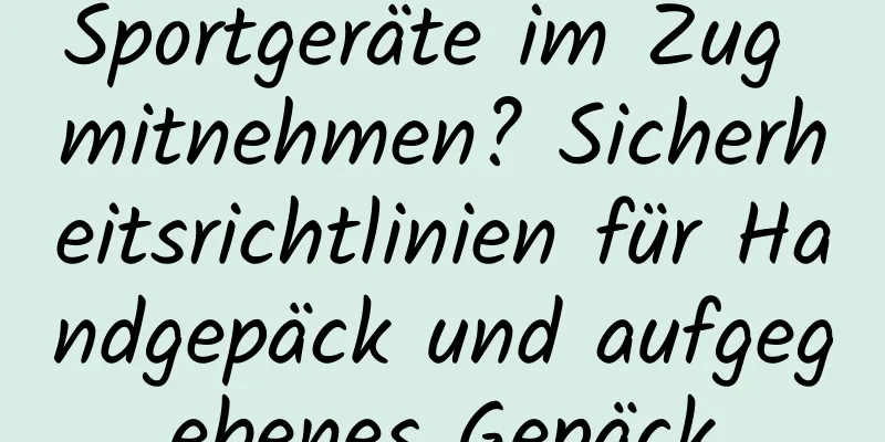 Sportgeräte im Zug mitnehmen? Sicherheitsrichtlinien für Handgepäck und aufgegebenes Gepäck