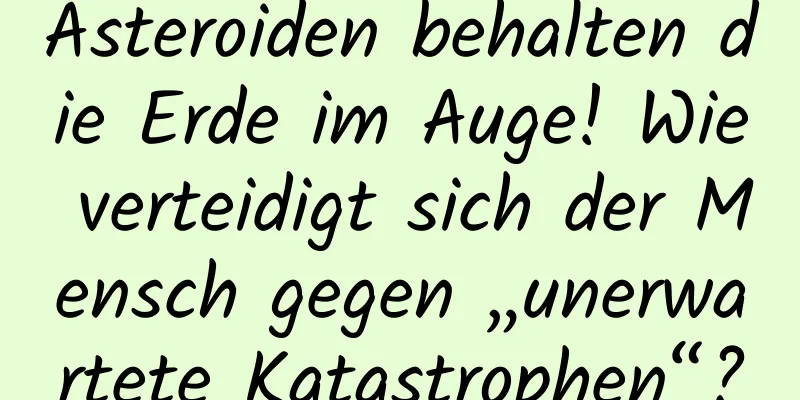 Asteroiden behalten die Erde im Auge! Wie verteidigt sich der Mensch gegen „unerwartete Katastrophen“?