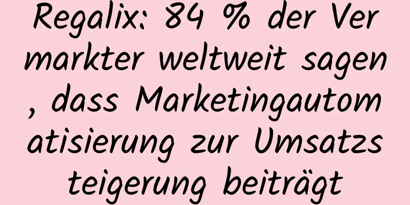 Regalix: 84 % der Vermarkter weltweit sagen, dass Marketingautomatisierung zur Umsatzsteigerung beiträgt