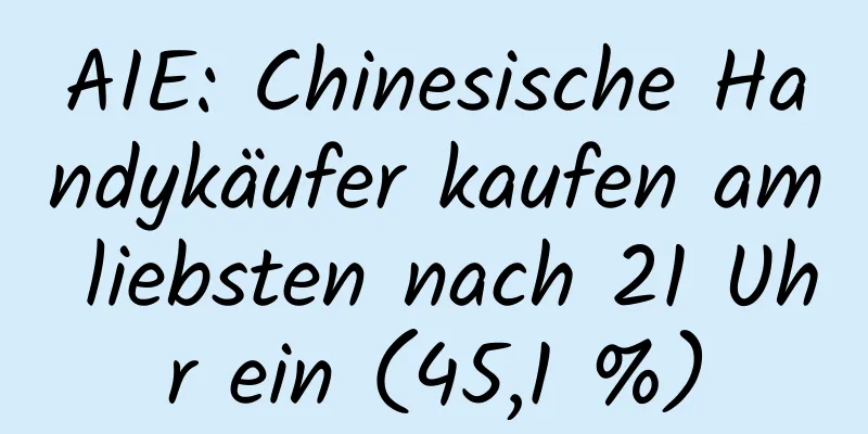 AIE: Chinesische Handykäufer kaufen am liebsten nach 21 Uhr ein (45,1 %)
